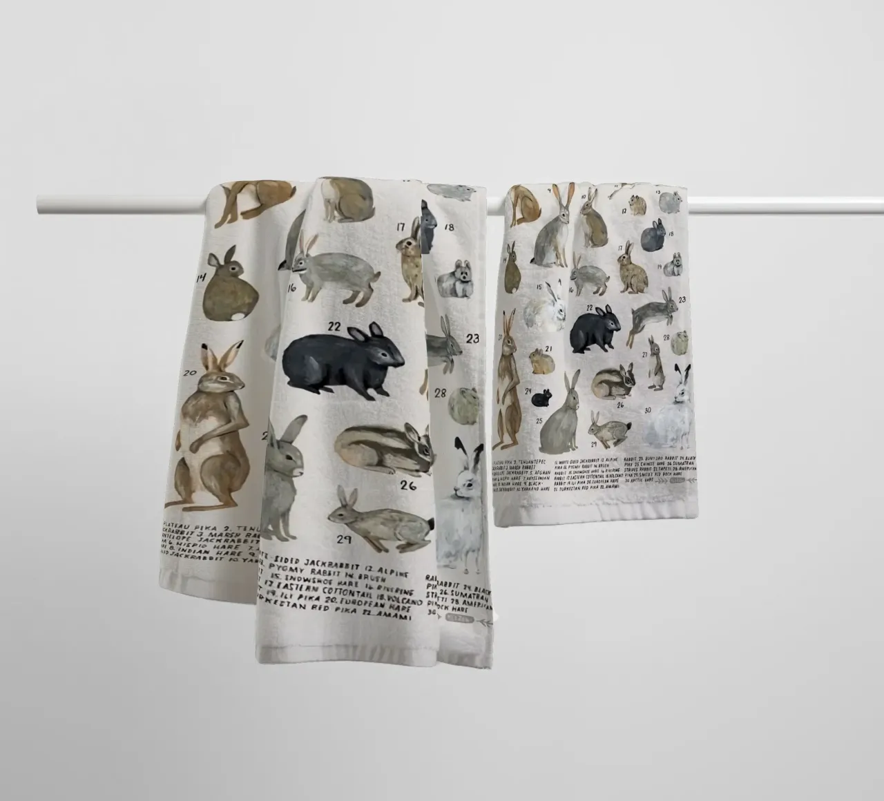lagomorfi conigli asciugamano da bagno da Amber Hughes