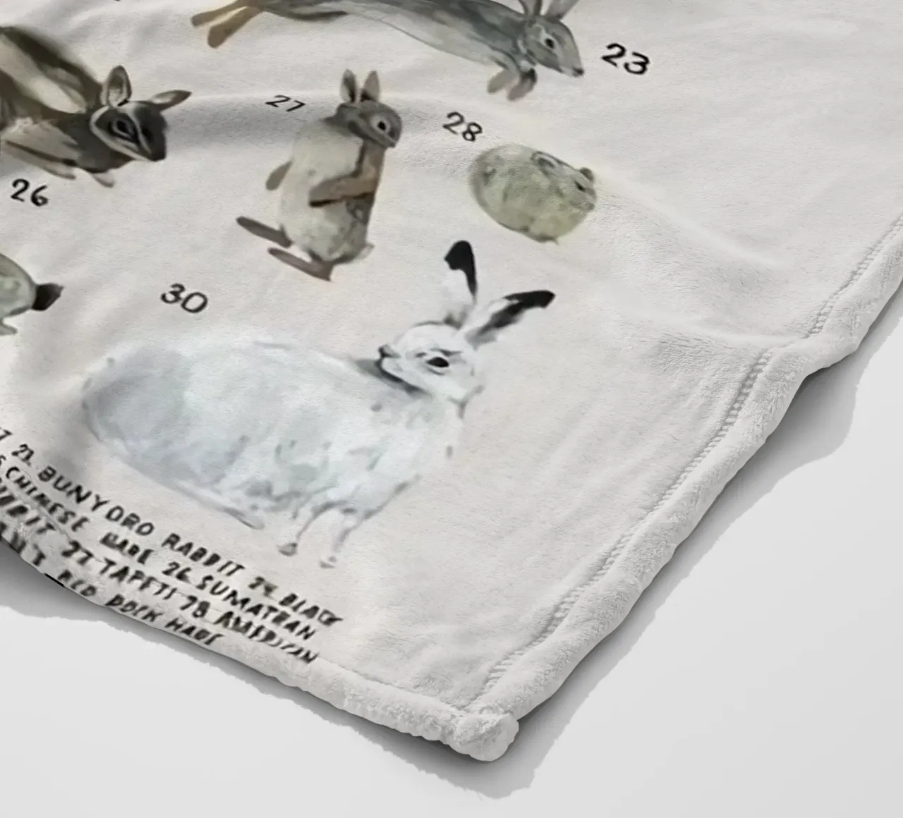 lagomorfi conigli coperta in pile da Amber Hughes