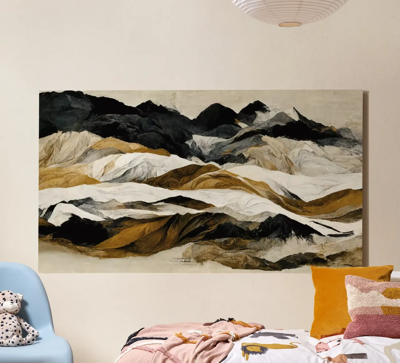 Rough Mountains No 2 tela con Cornice a cassetta da treechild