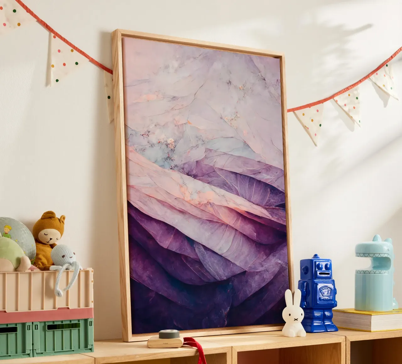 Purple Layers tela con Cornice a cassetta da treechild