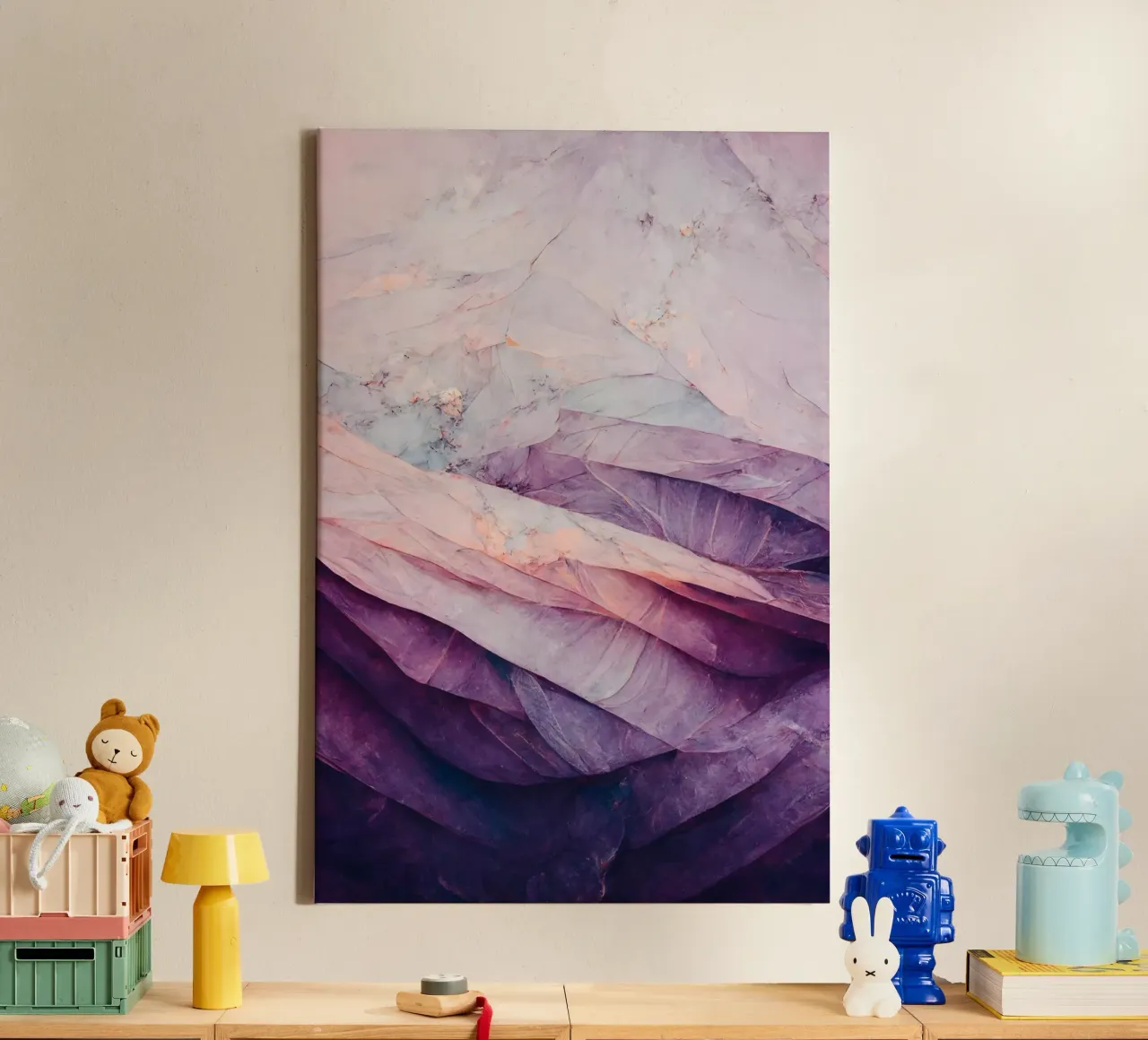 Purple Layers tela con Cornice a cassetta da treechild