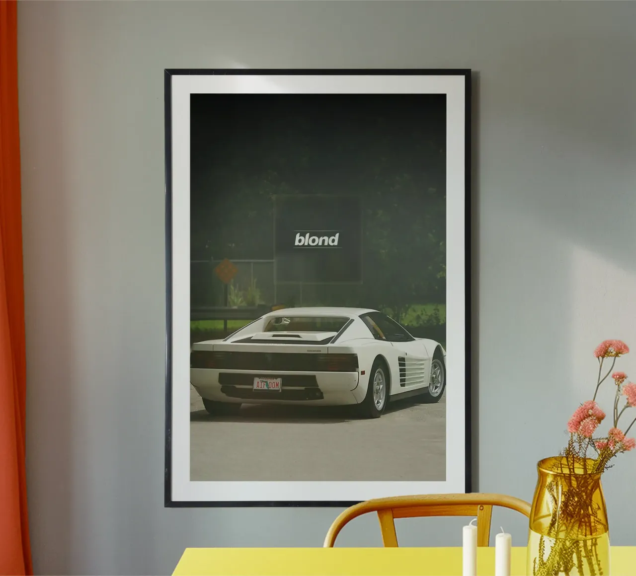 Blond by Frank Ocean poster con telaio in plastica da vernice
