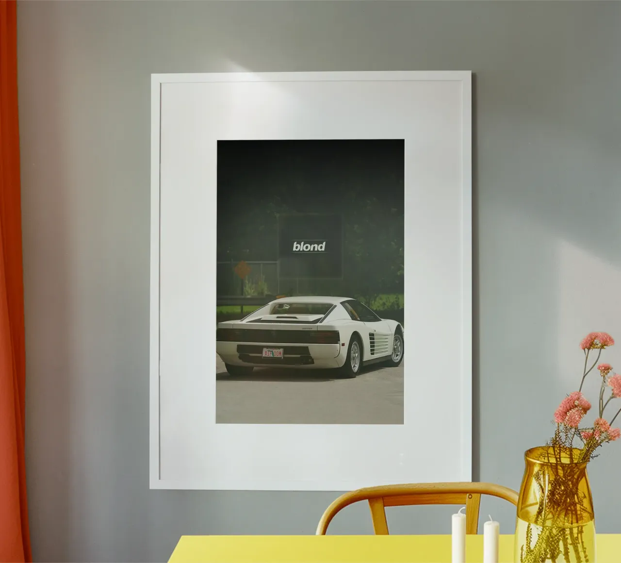 Blond by Frank Ocean poster con telaio in plastica da vernice