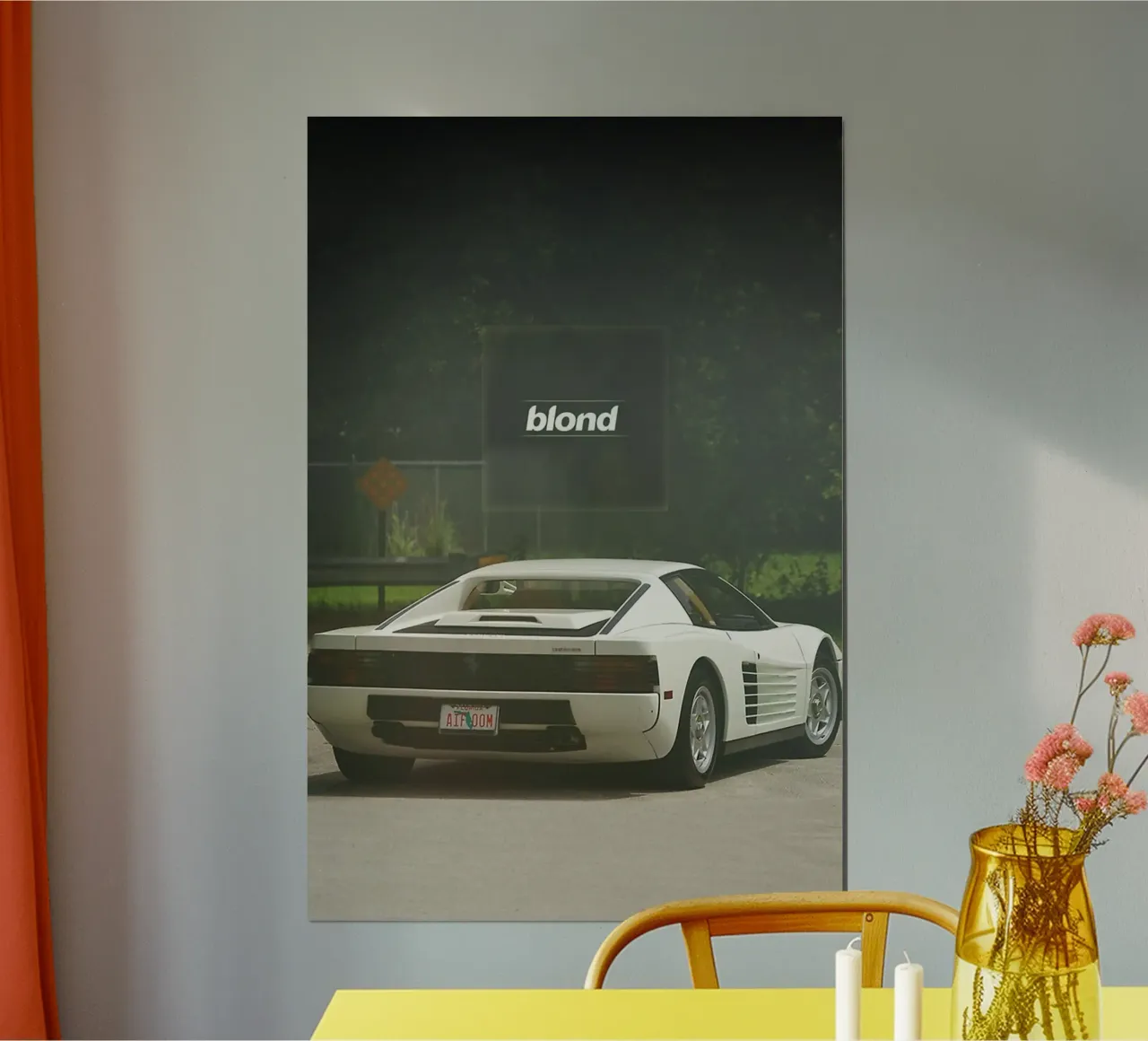 Blond by Frank Ocean poster con telaio in plastica da vernice