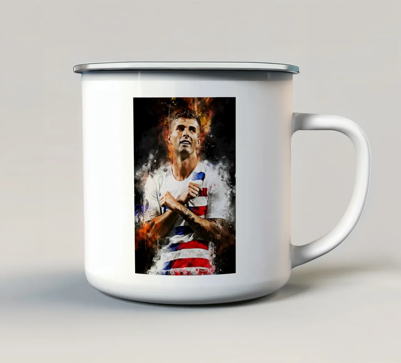 Christian Pulisic tazza in smalto da MasterInkArt