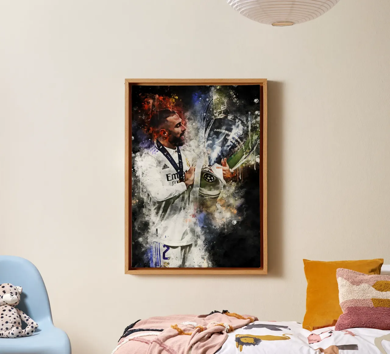 Dani Carvajal canvas met Baklijst van MasterInkArt