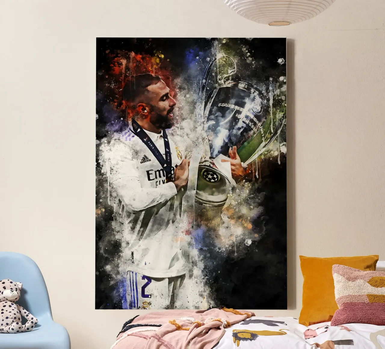 Dani Carvajal canvas met Baklijst van MasterInkArt
