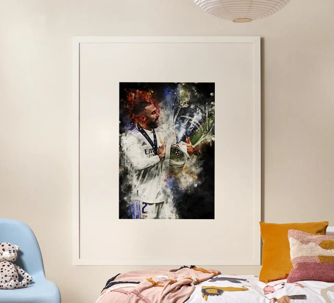 Dani Carvajal poster con telaio in legno da MasterInkArt