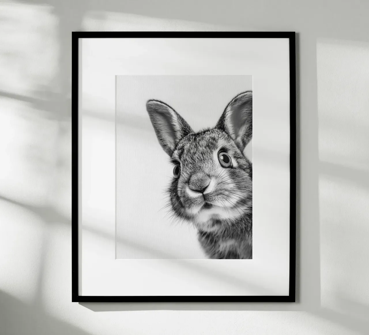 Coniglio soffice poster con telaio in alluminio da Carinaprint