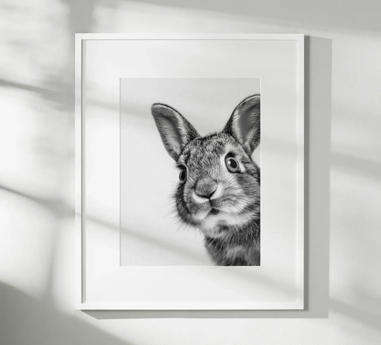 Coniglio soffice poster con telaio in alluminio da Carinaprint