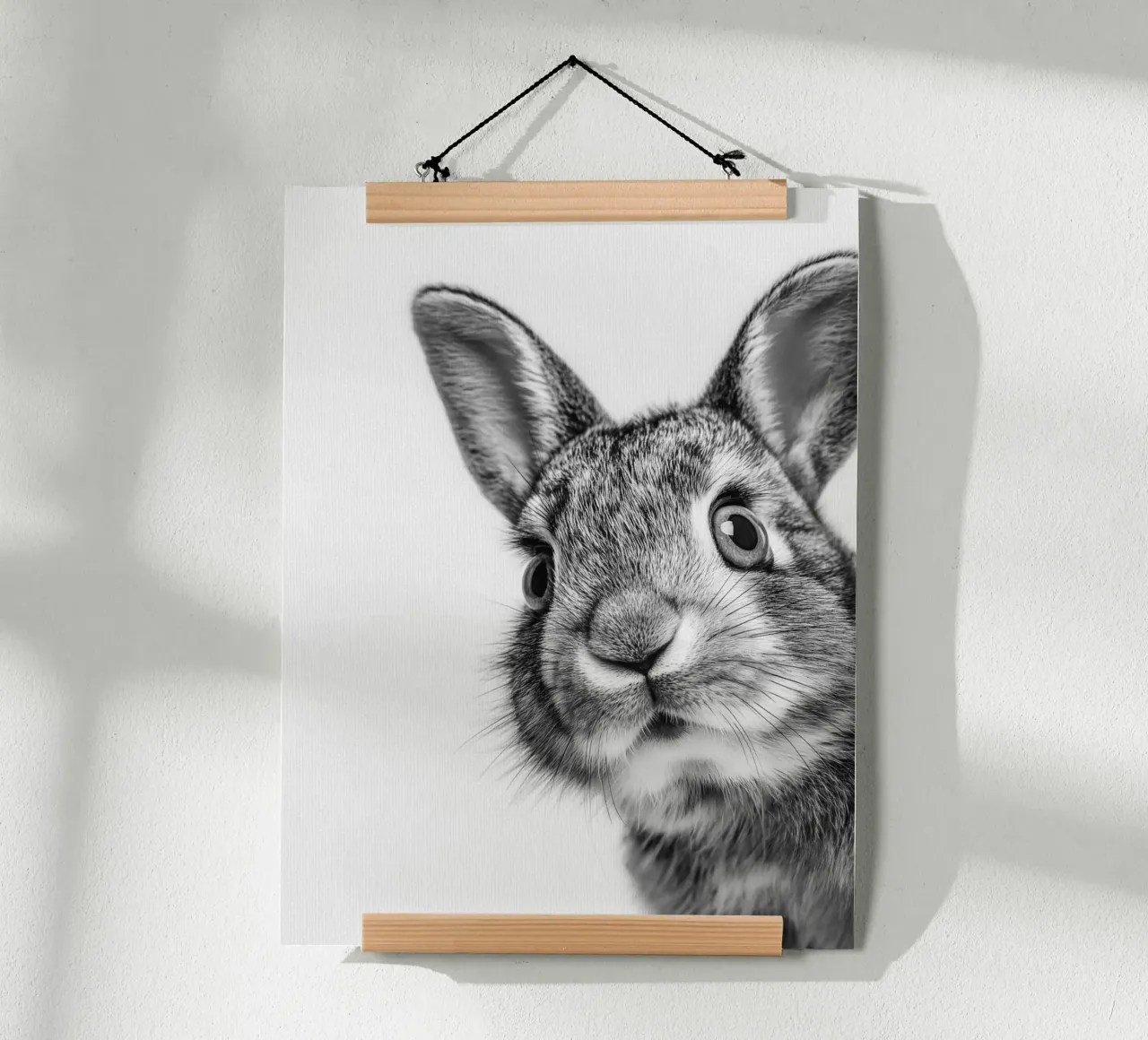 Coniglio soffice poster con telaio in alluminio da Carinaprint