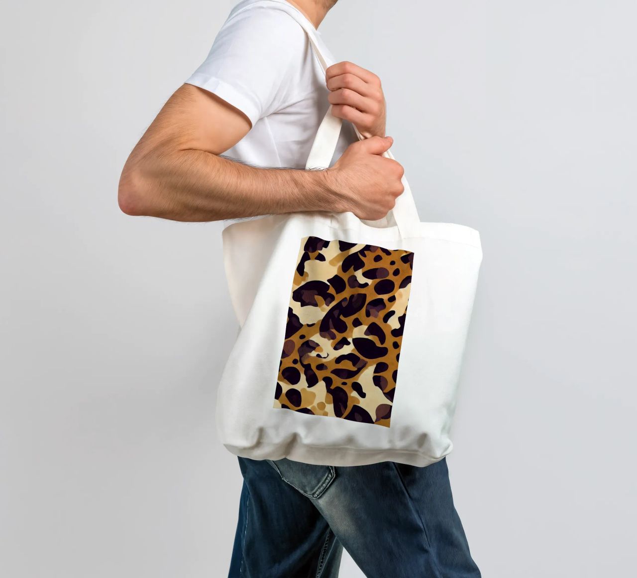 Leo Pattern borsa in juta da treechild
