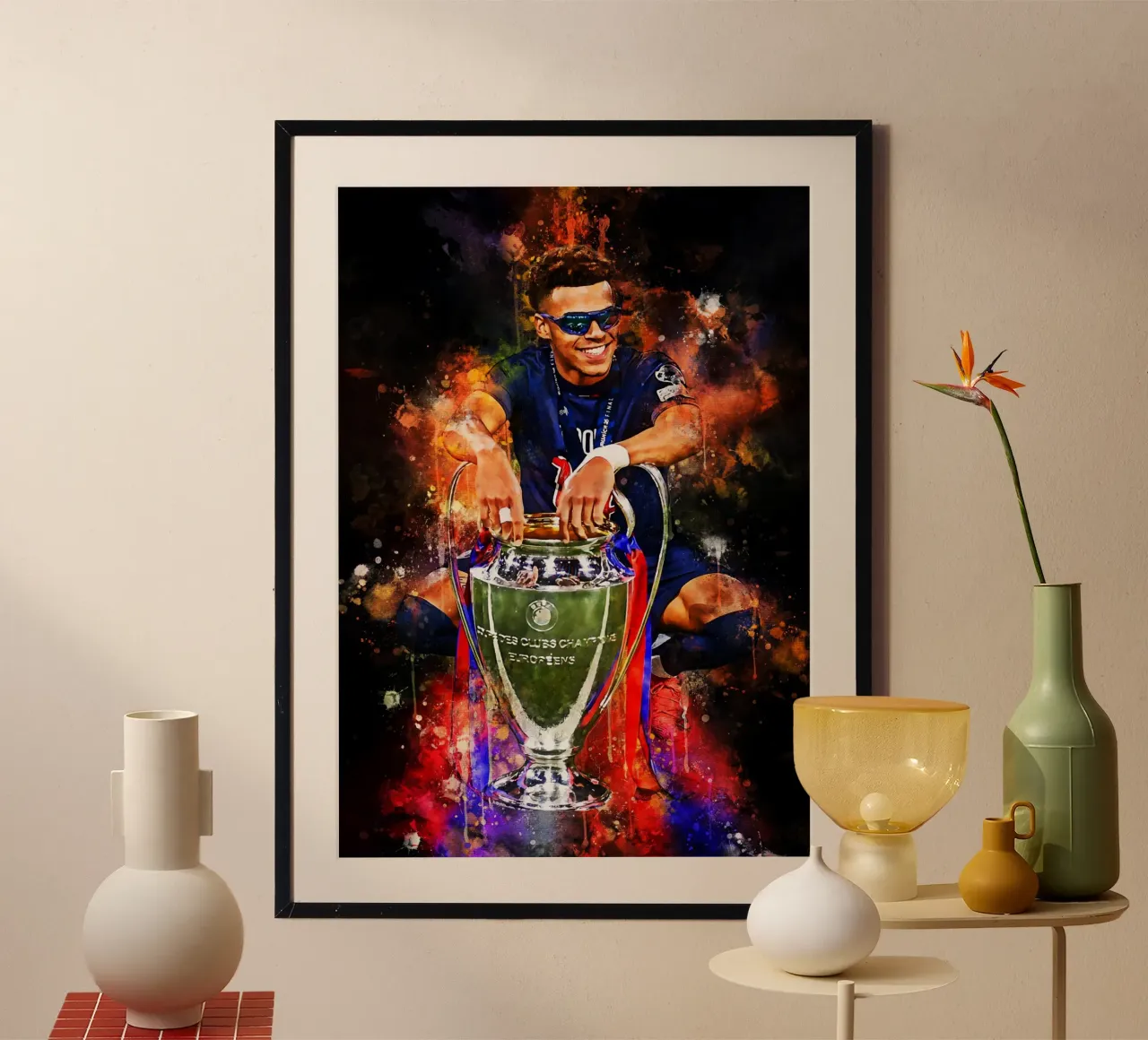 Desire Doue Psg poster con telaio in plastica da MasterInkArt