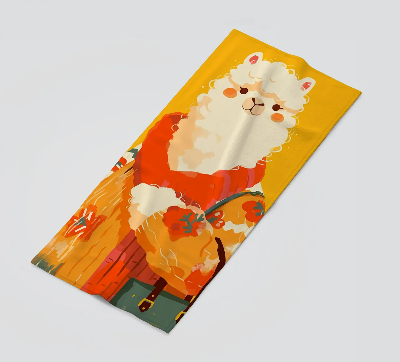 maglione di alpaca animale sciarpa borsa telo mare da Karin M Fried