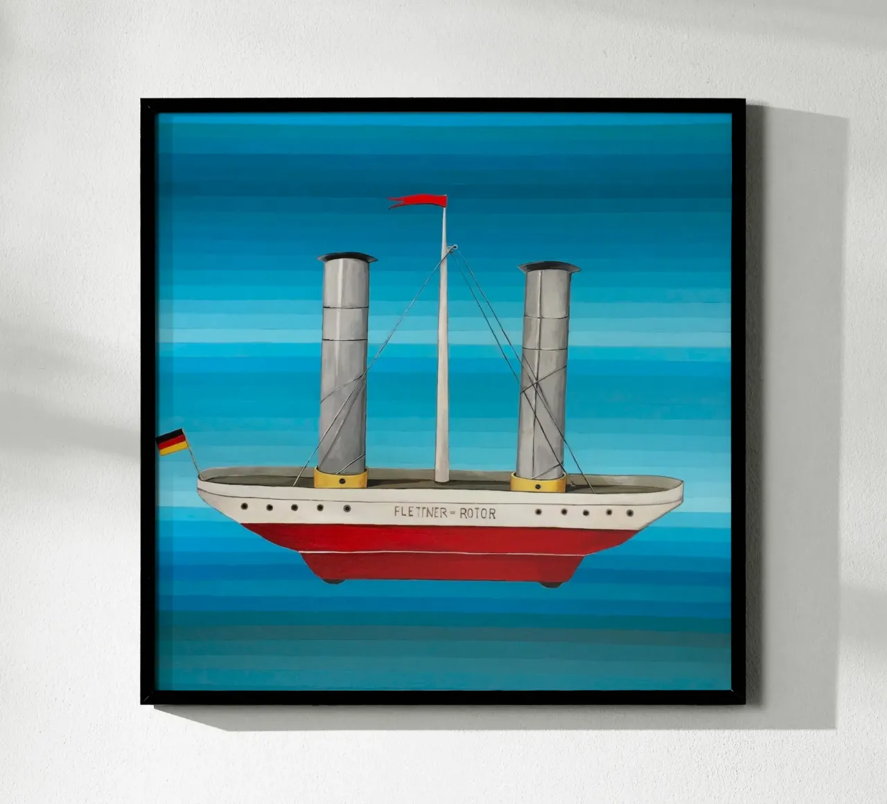 Rotore Flettner - Angela Burson poster con telaio in plastica da Seilerprints