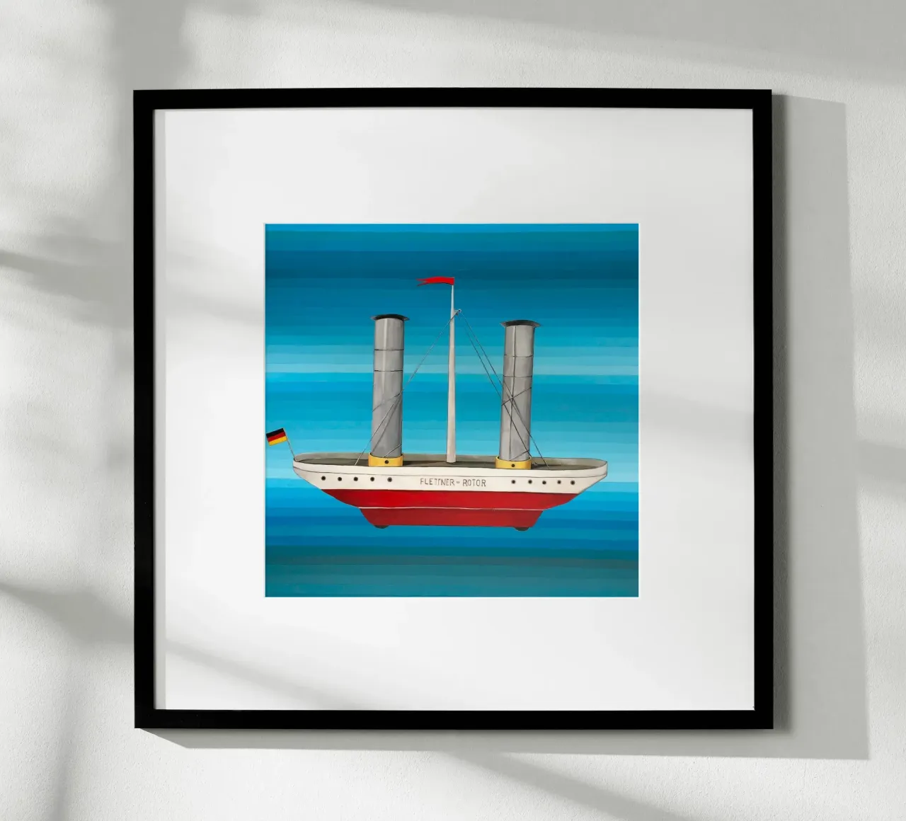 Rotore Flettner - Angela Burson poster con telaio in plastica da Seilerprints