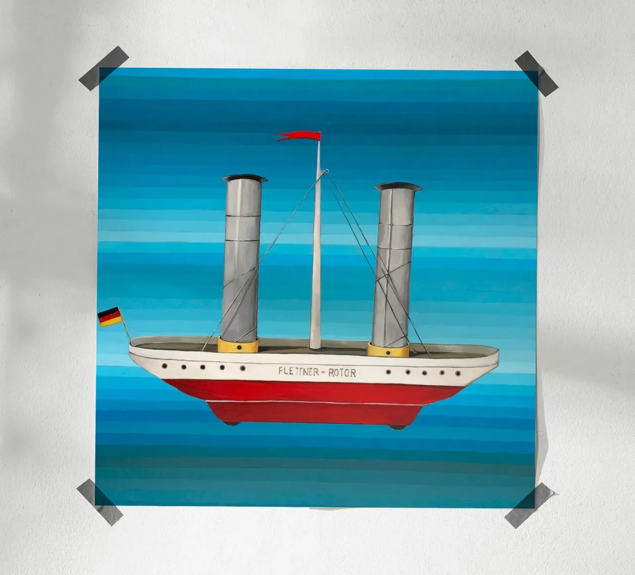 Rotore Flettner - Angela Burson poster con telaio in plastica da Seilerprints