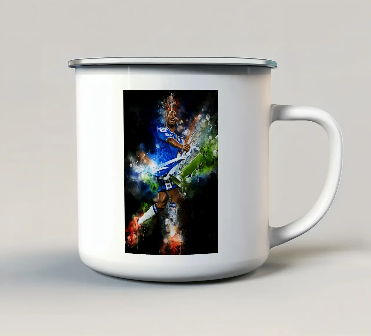 Didier Drogba tazza in smalto da MasterInkArt