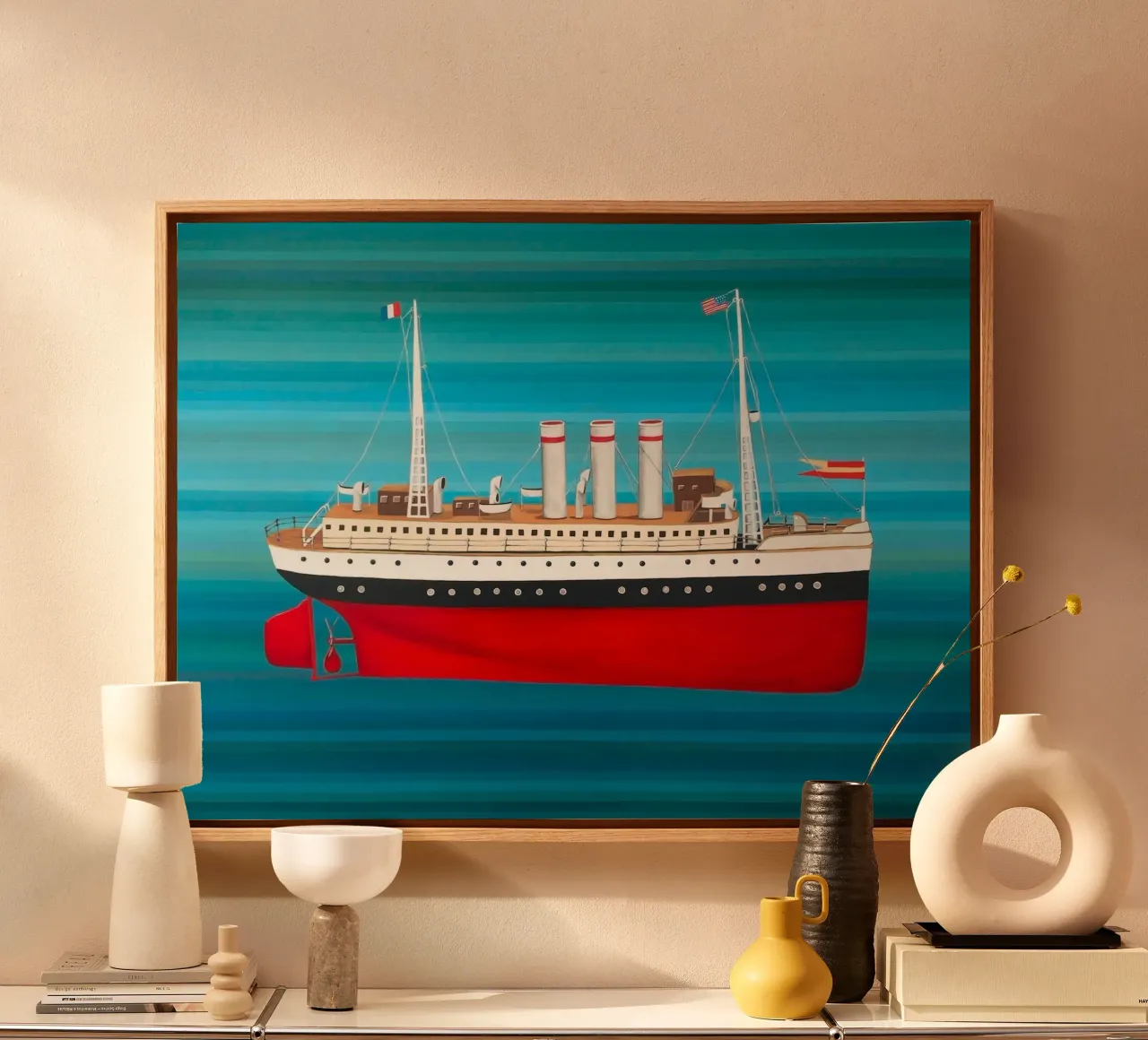 Nave passeggeri 2 - Angela Burson tela con Cornice a cassetta da Seilerprints