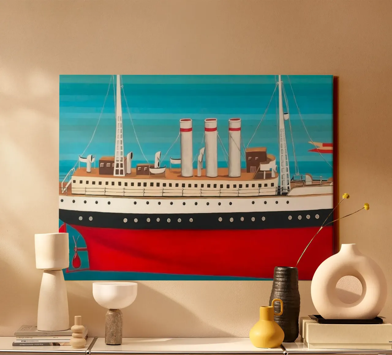 Nave passeggeri 2 - Angela Burson tela con Cornice a cassetta da Seilerprints