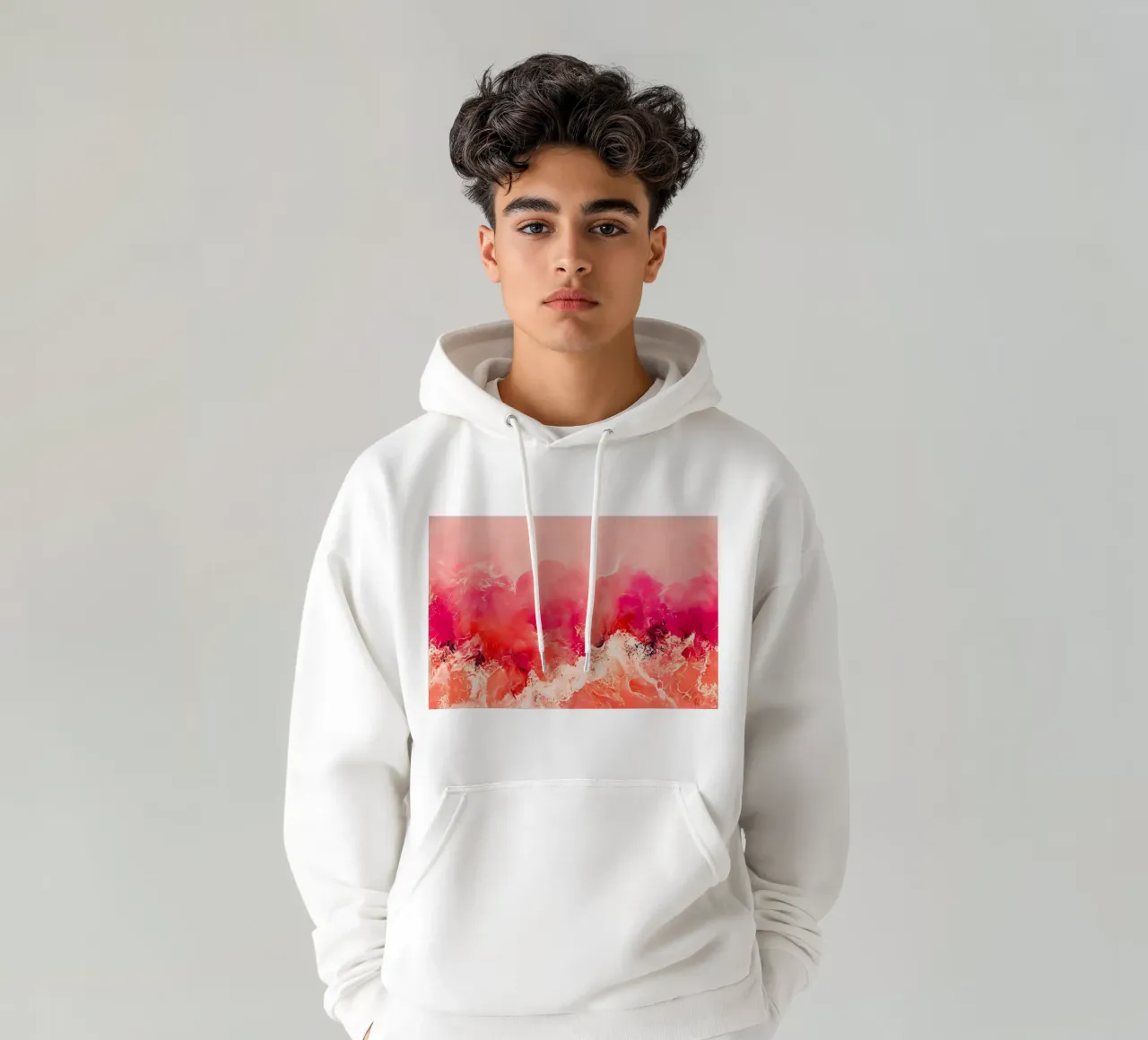 Pink Wave felpa con cappuccio da treechild