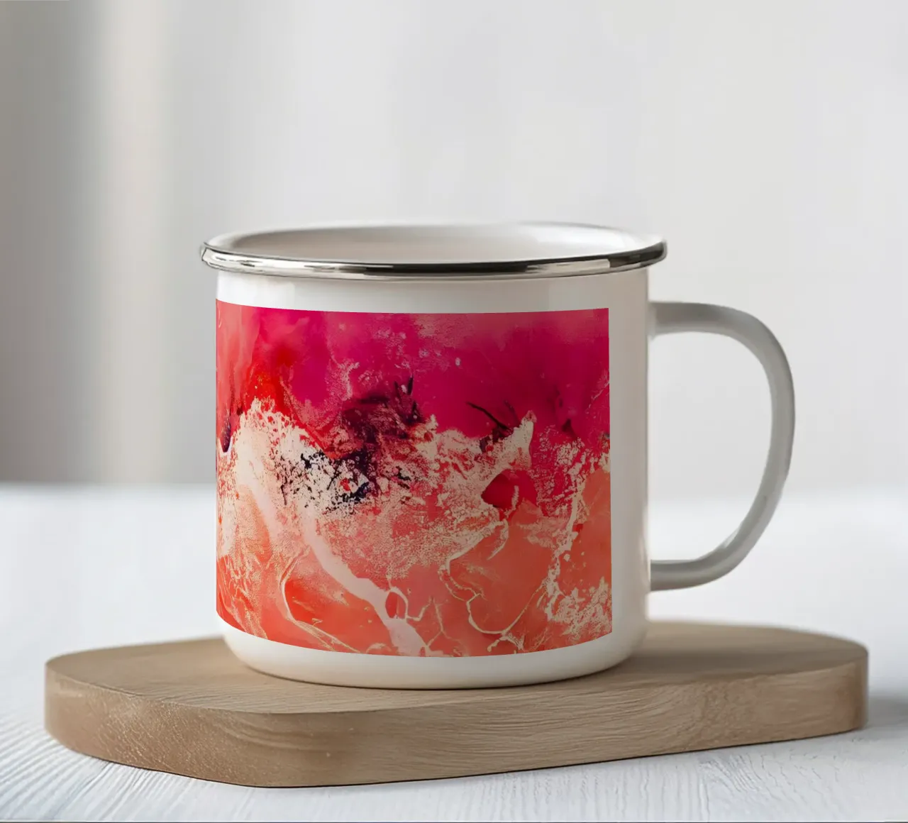 Pink Wave tazza in smalto da treechild