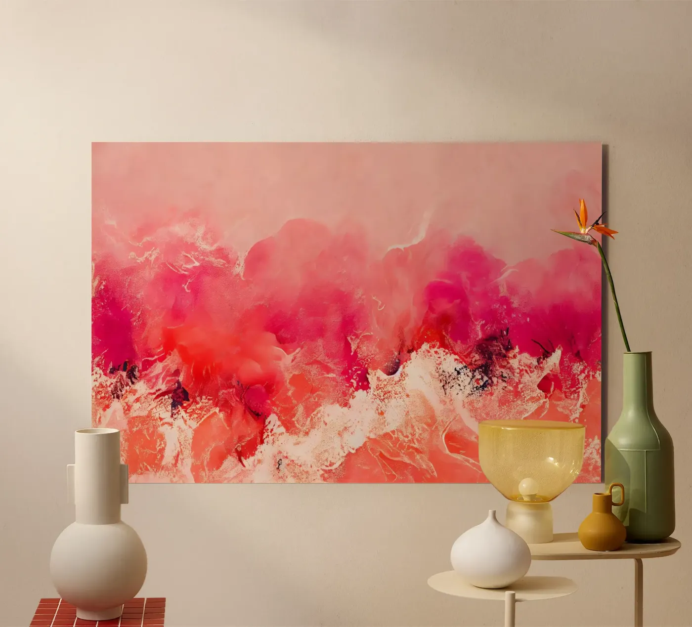 Pink Wave alluminio dibond da treechild