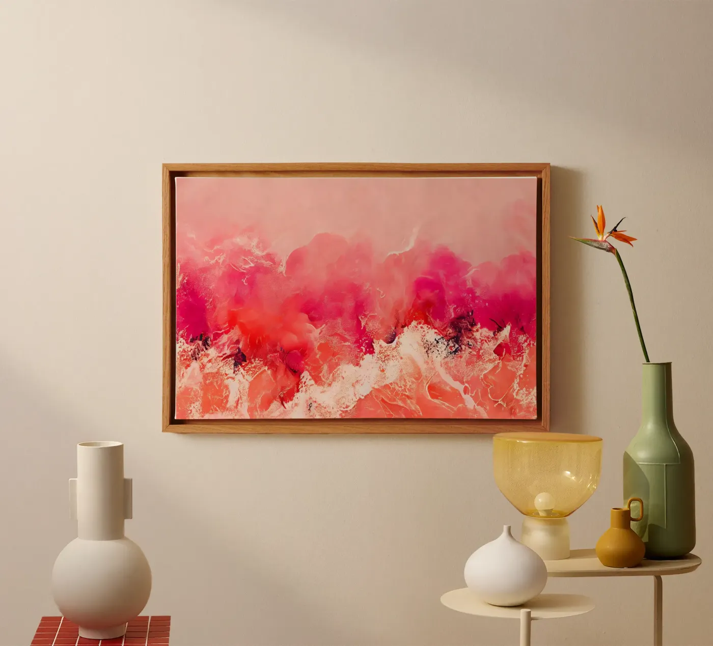 Pink Wave Leinwand von treechild