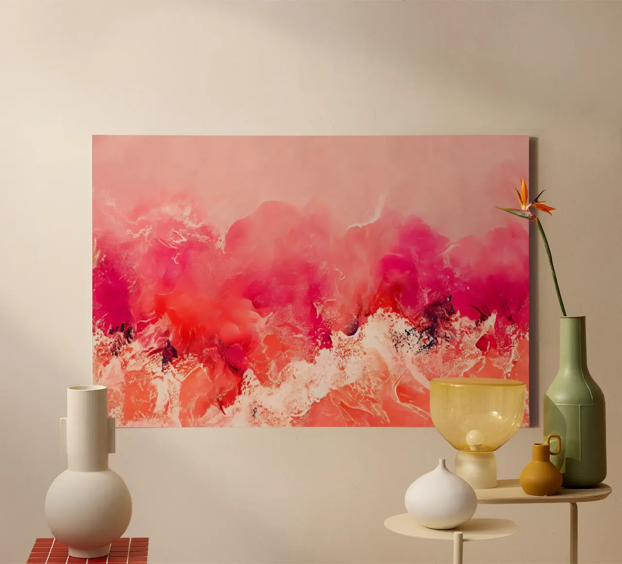 Pink Wave canvas by treechild