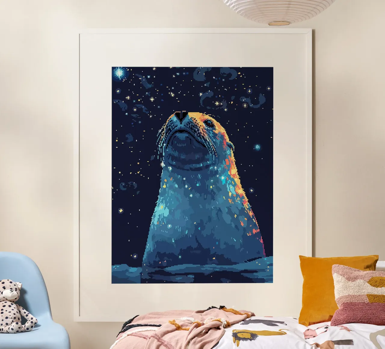 sigillo notte stelle cielo acqua galassia poster da Frank J Weissmuller