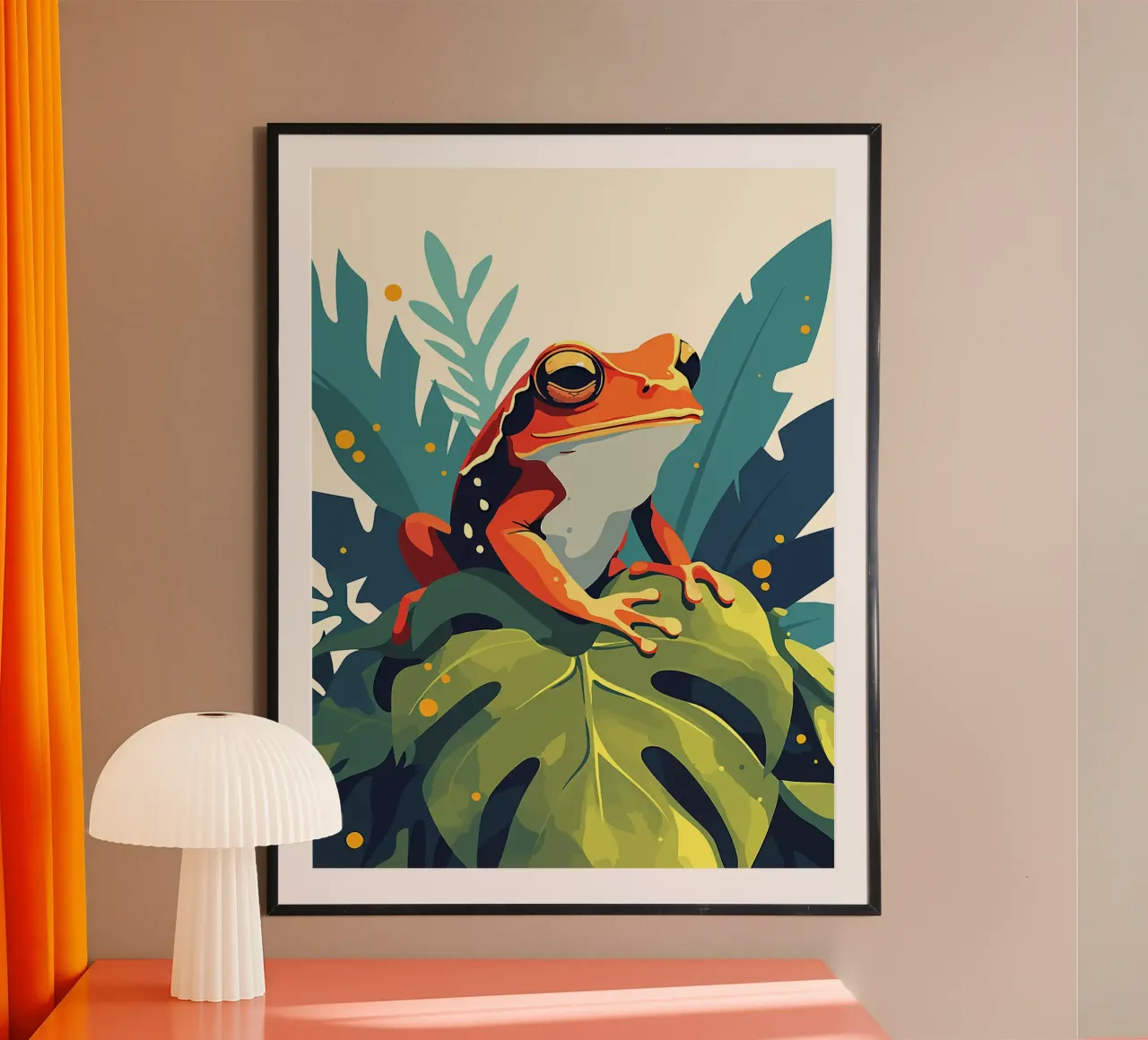 rana lascia anfibio foresta pluviale tropicale poster da Frank J Weissmuller