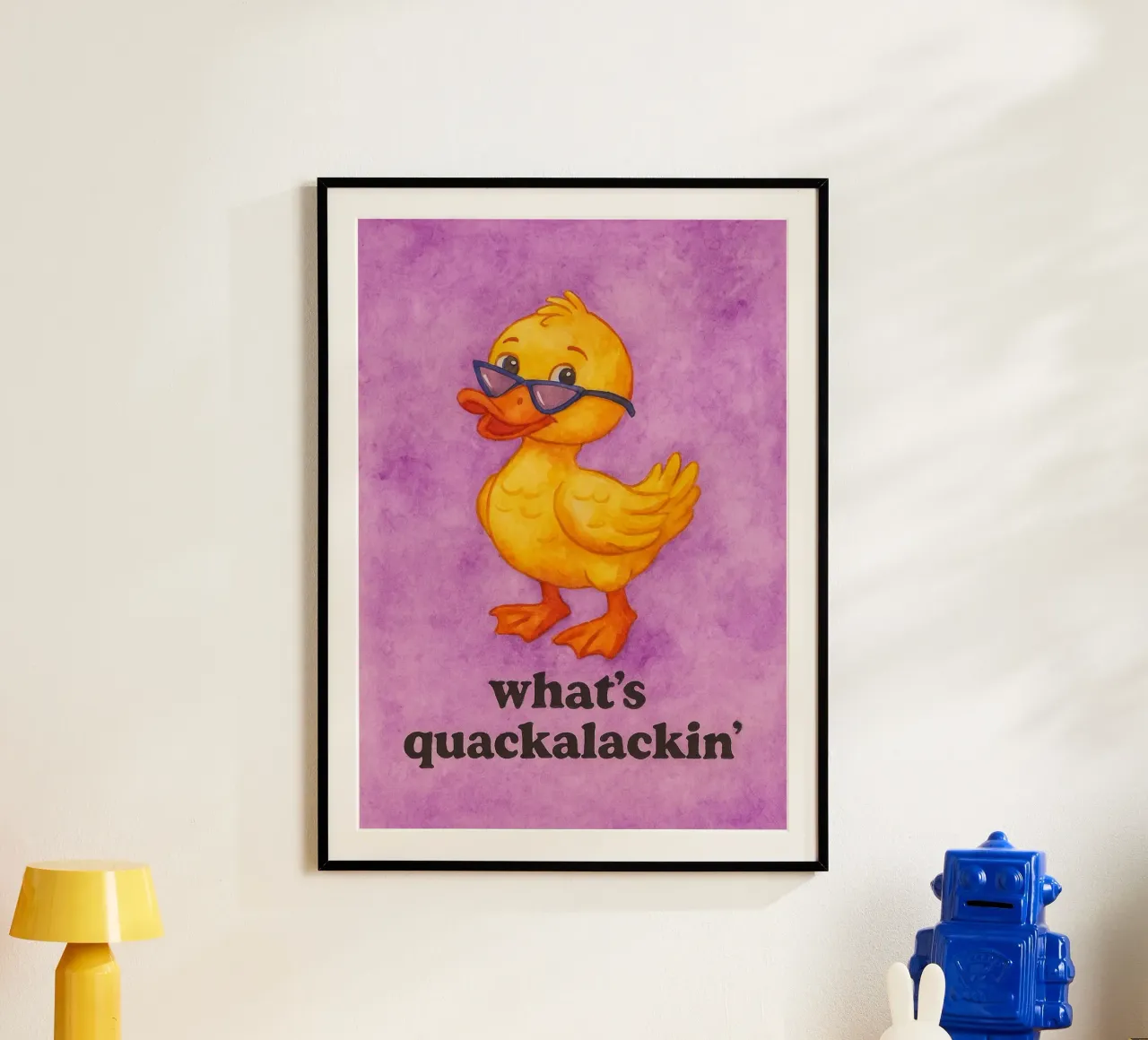 cosa c'è di divertente nell'anatra poster con telaio in alluminio da limous