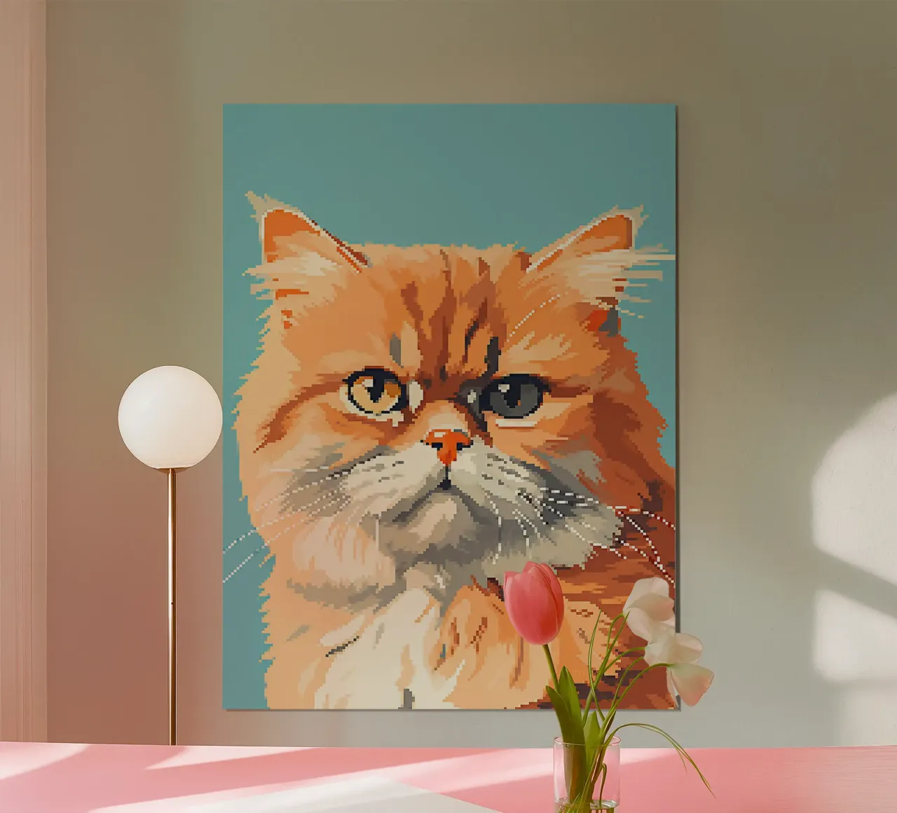 gatto animale animale domestico felino poster con telaio in plastica da Frank J Weissmuller