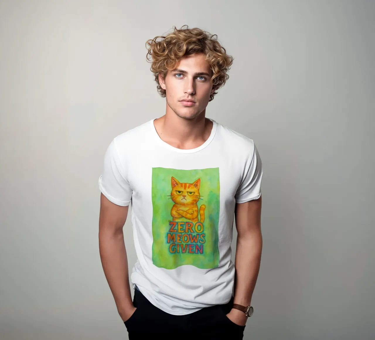 nul miauwen gegeven grappige kat t-shirt van limous
