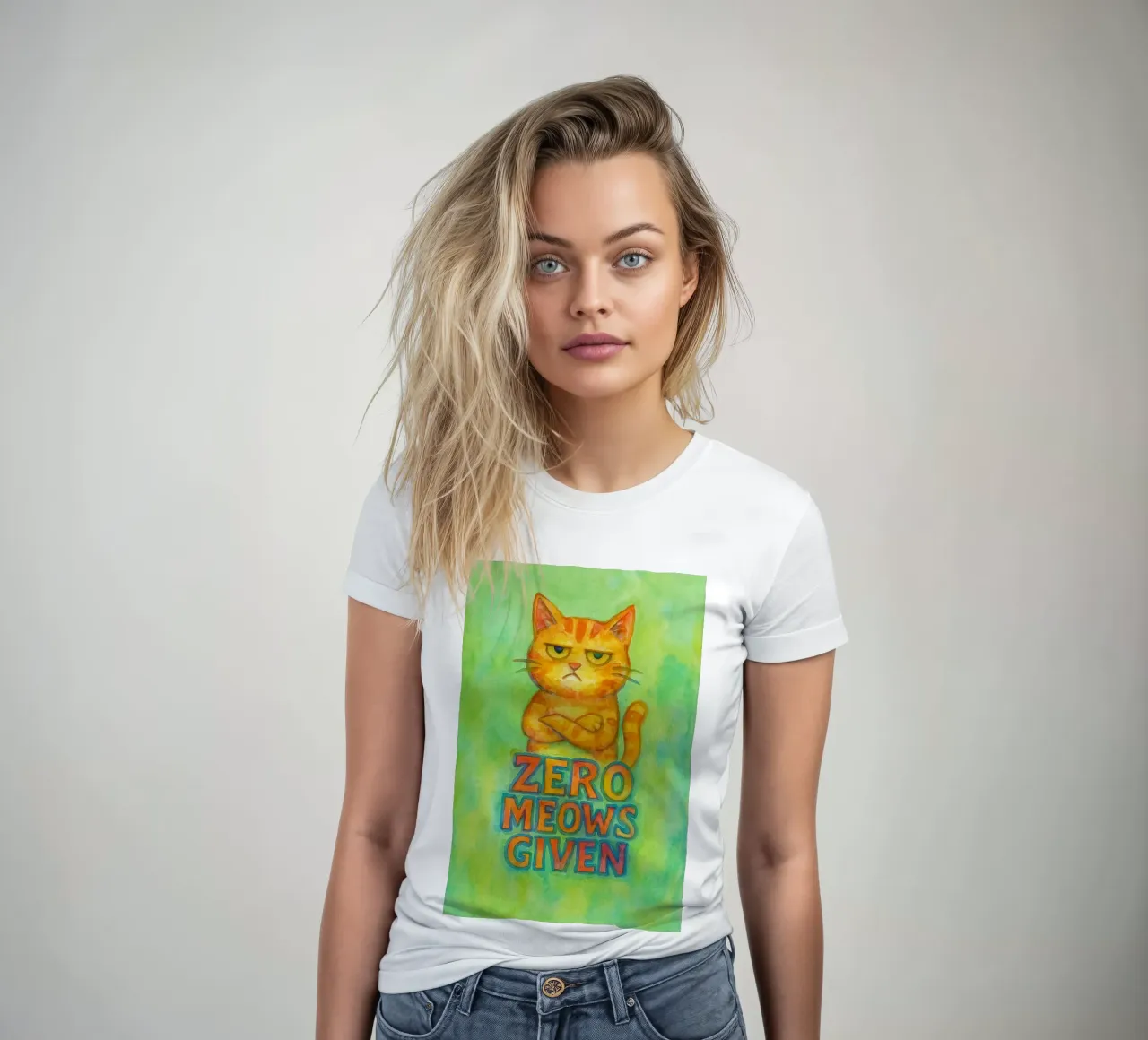 Null miaut gegeben lustige Katze Frauen T-Shirt von limous