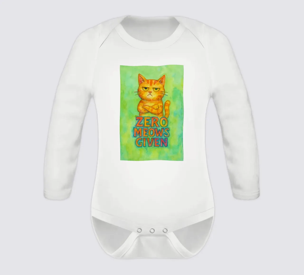 Null miaut gegeben lustige Katze Langarm Babybody von limous