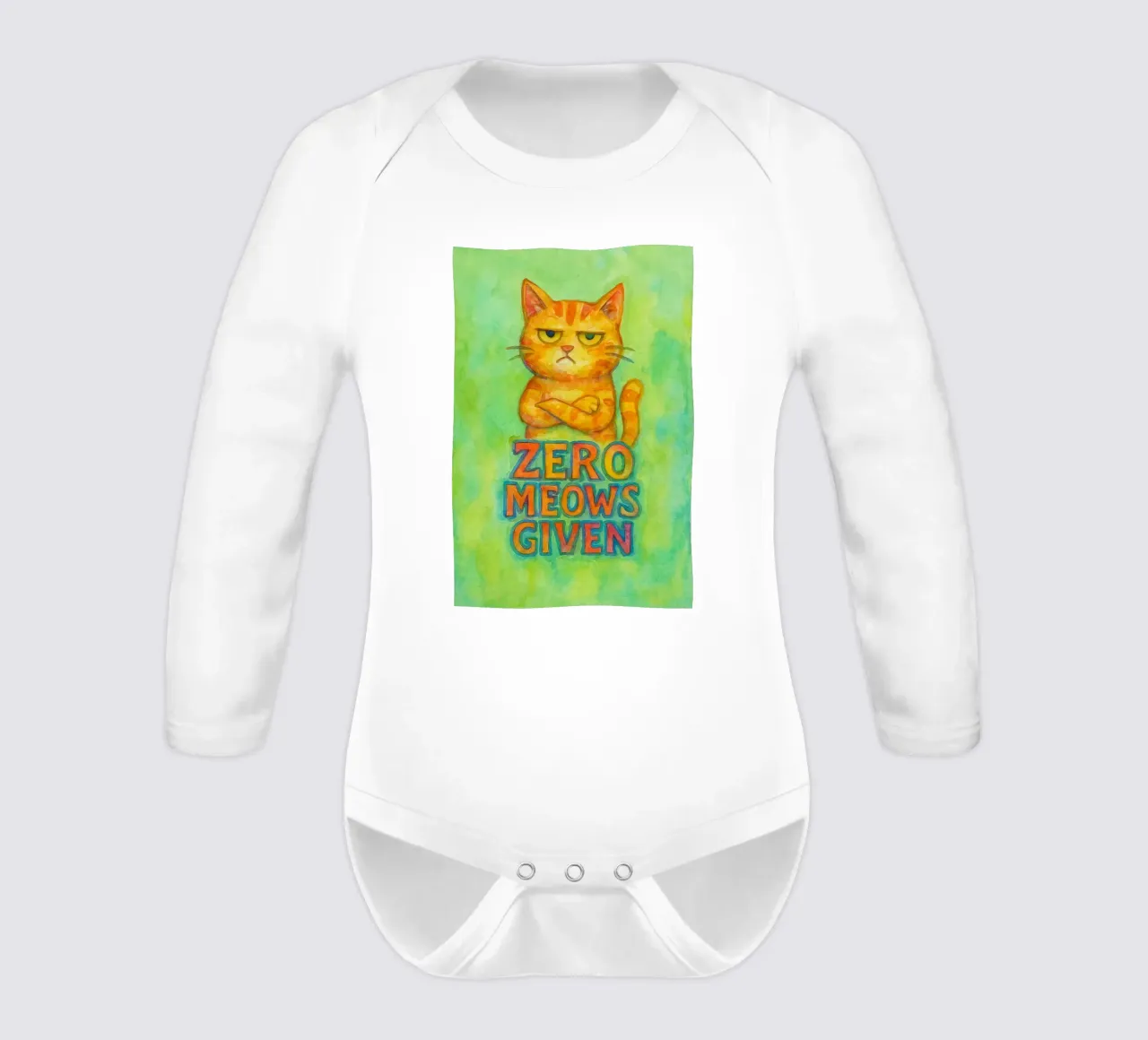 Null miaut gegeben lustige Katze Langarm Babybody von limous