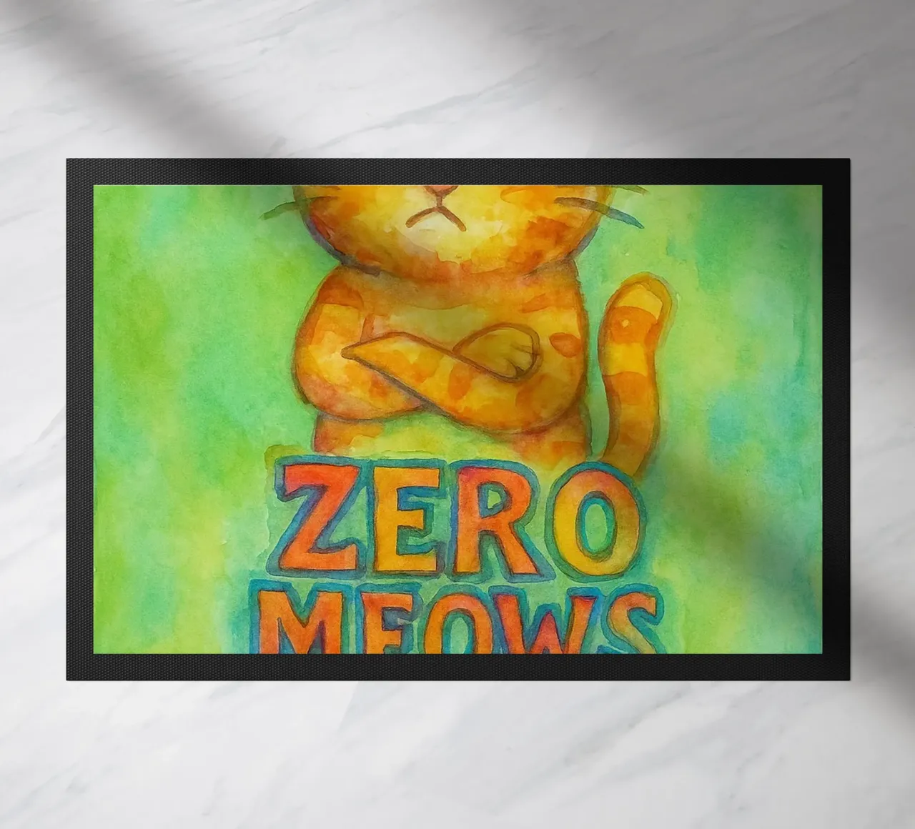 nul miauwen gegeven grappige kat deurmat van limous