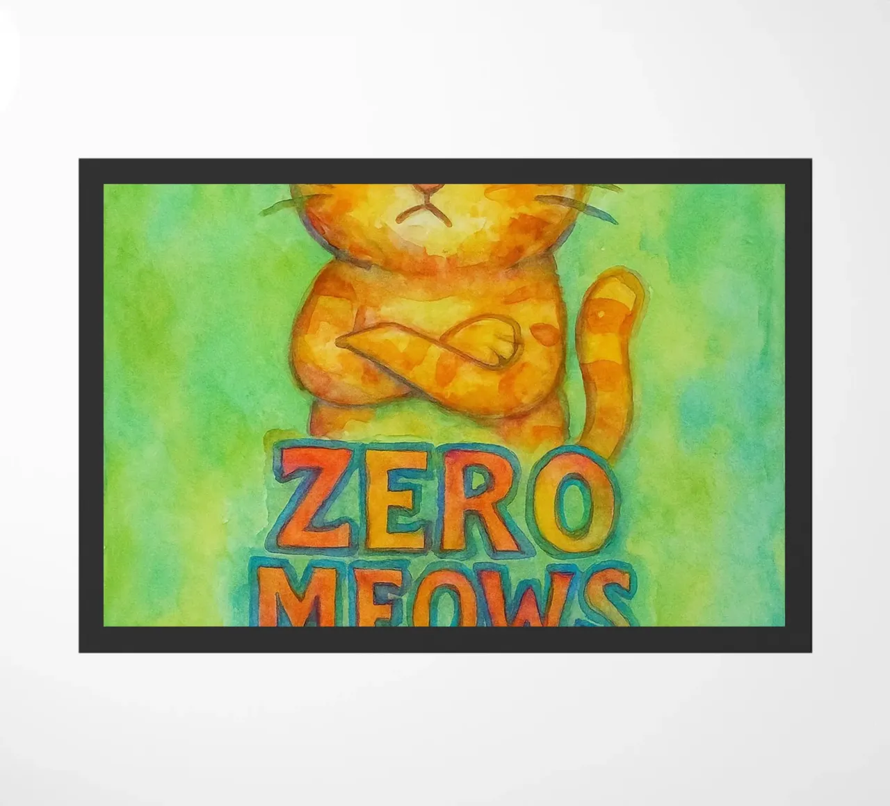 nul miauwen gegeven grappige kat deurmat van limous