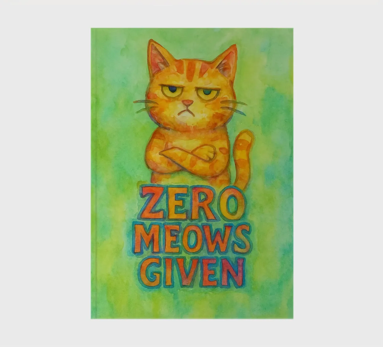 zero meows given funny cat notebook by limous