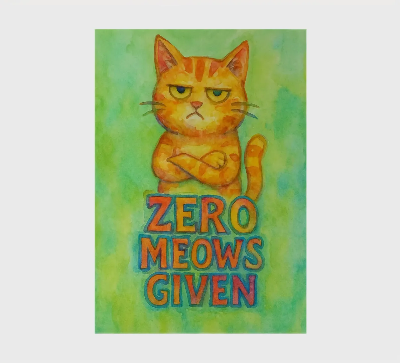 zero meows given funny cat notebook by limous