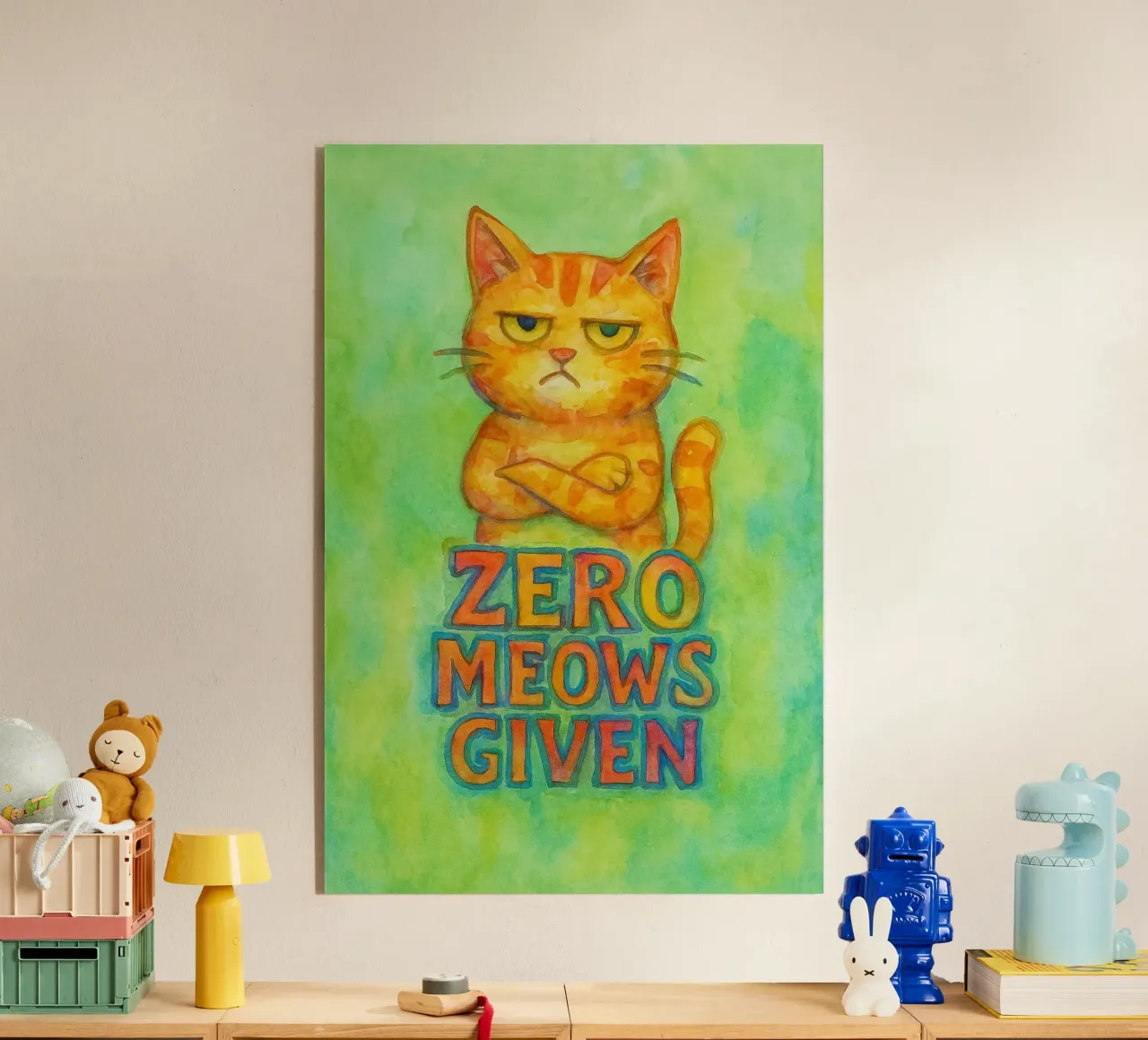 nul miauwen gegeven grappige kat acryl van limous