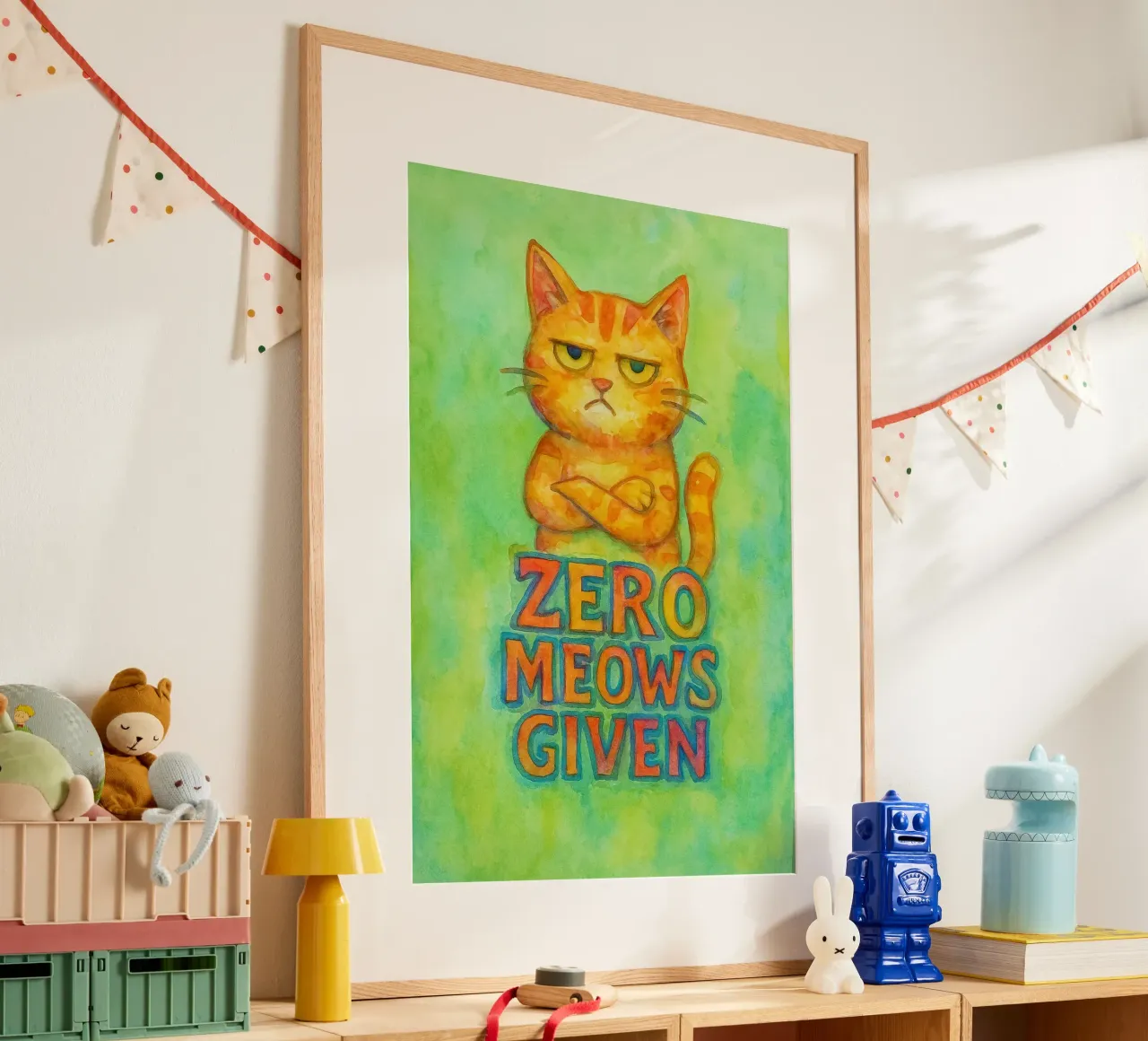 zero miagolii dato gatto divertente carta hahnemühle da limous