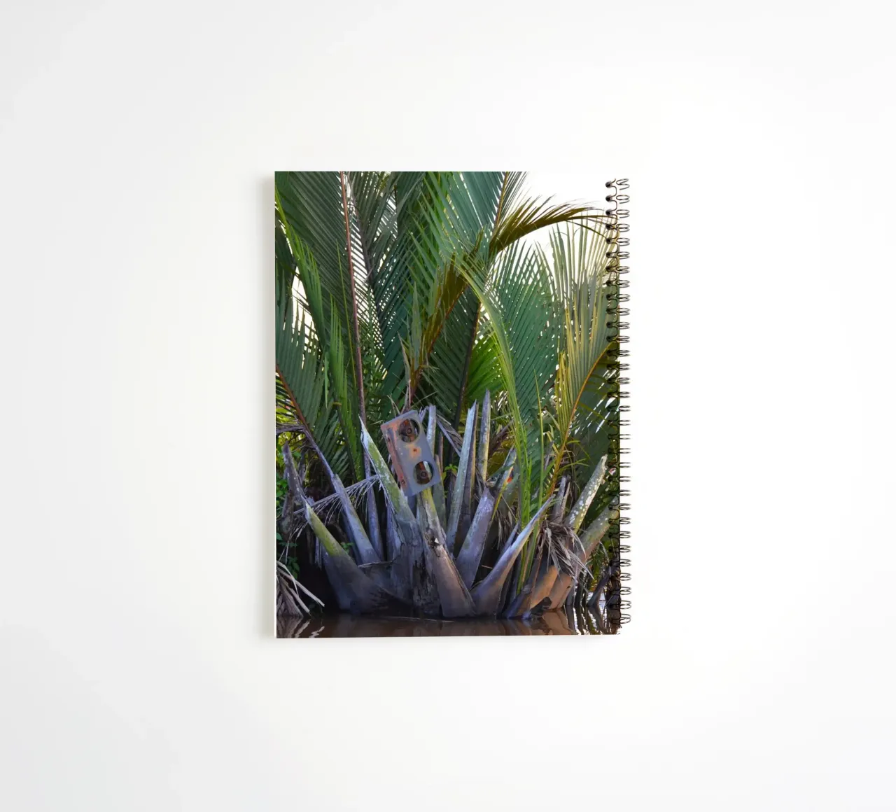 Speaker caught in Nipa Palm in the Klias Peninsula spiral notebook by byrieneke