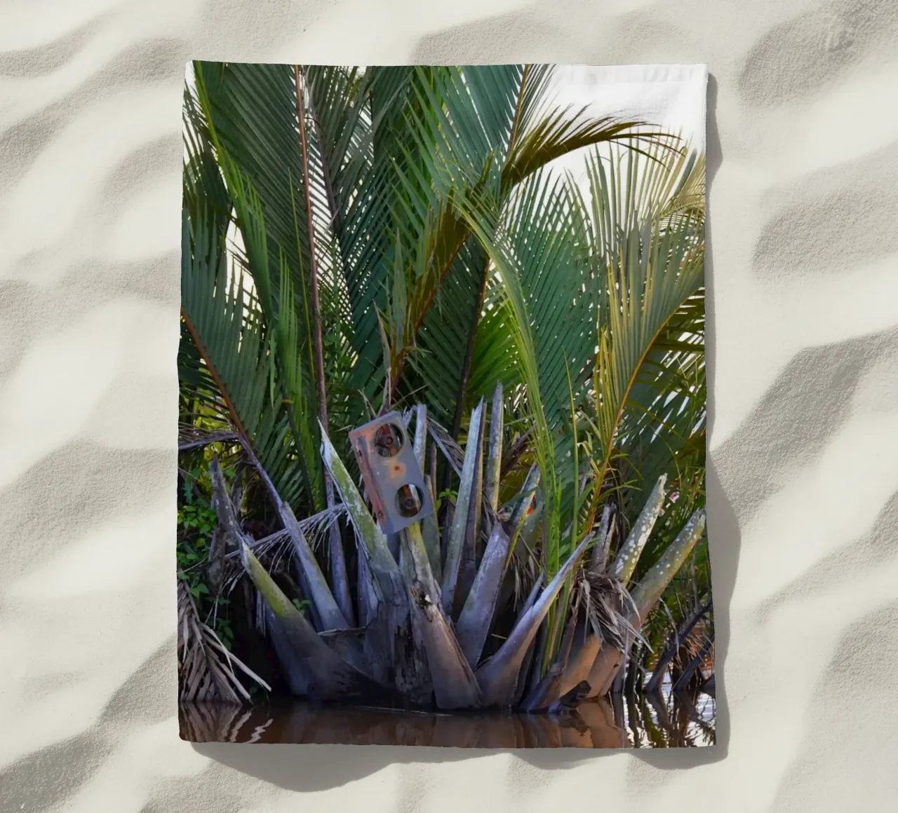 Speaker caught in Nipa Palm in the Klias Peninsula beach towel by byrieneke