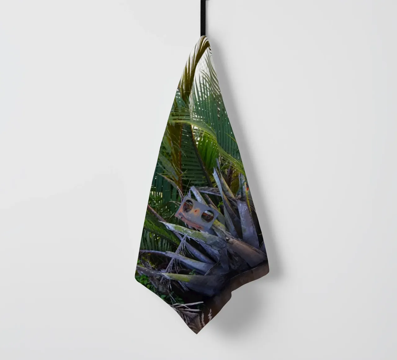 Speaker caught in Nipa Palm in the Klias Peninsula tea towel by byrieneke