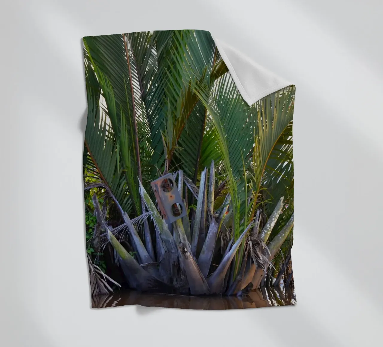 Speaker caught in Nipa Palm in the Klias Peninsula fleece blanket by byrieneke