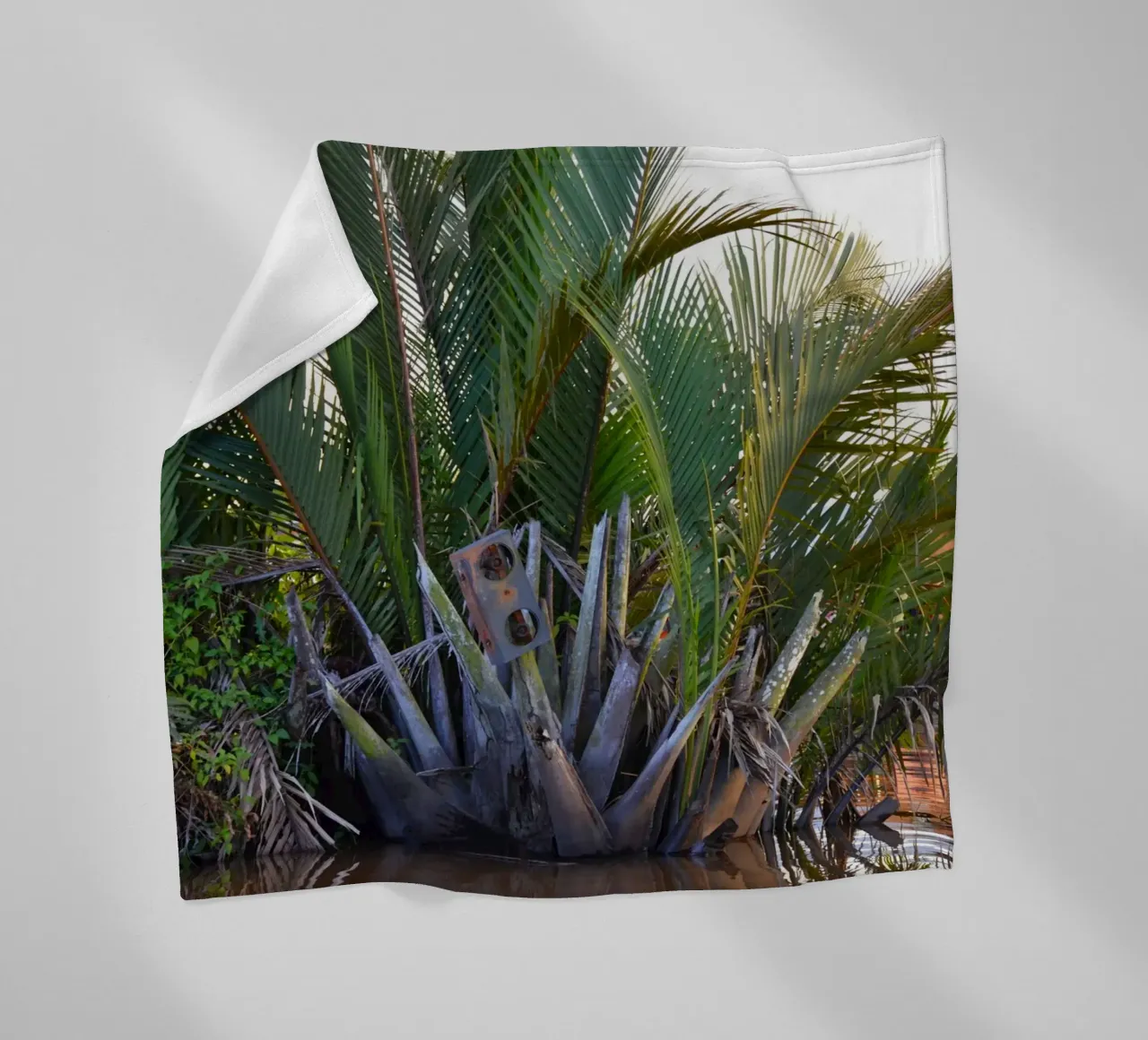Speaker caught in Nipa Palm in the Klias Peninsula fleece blanket by byrieneke