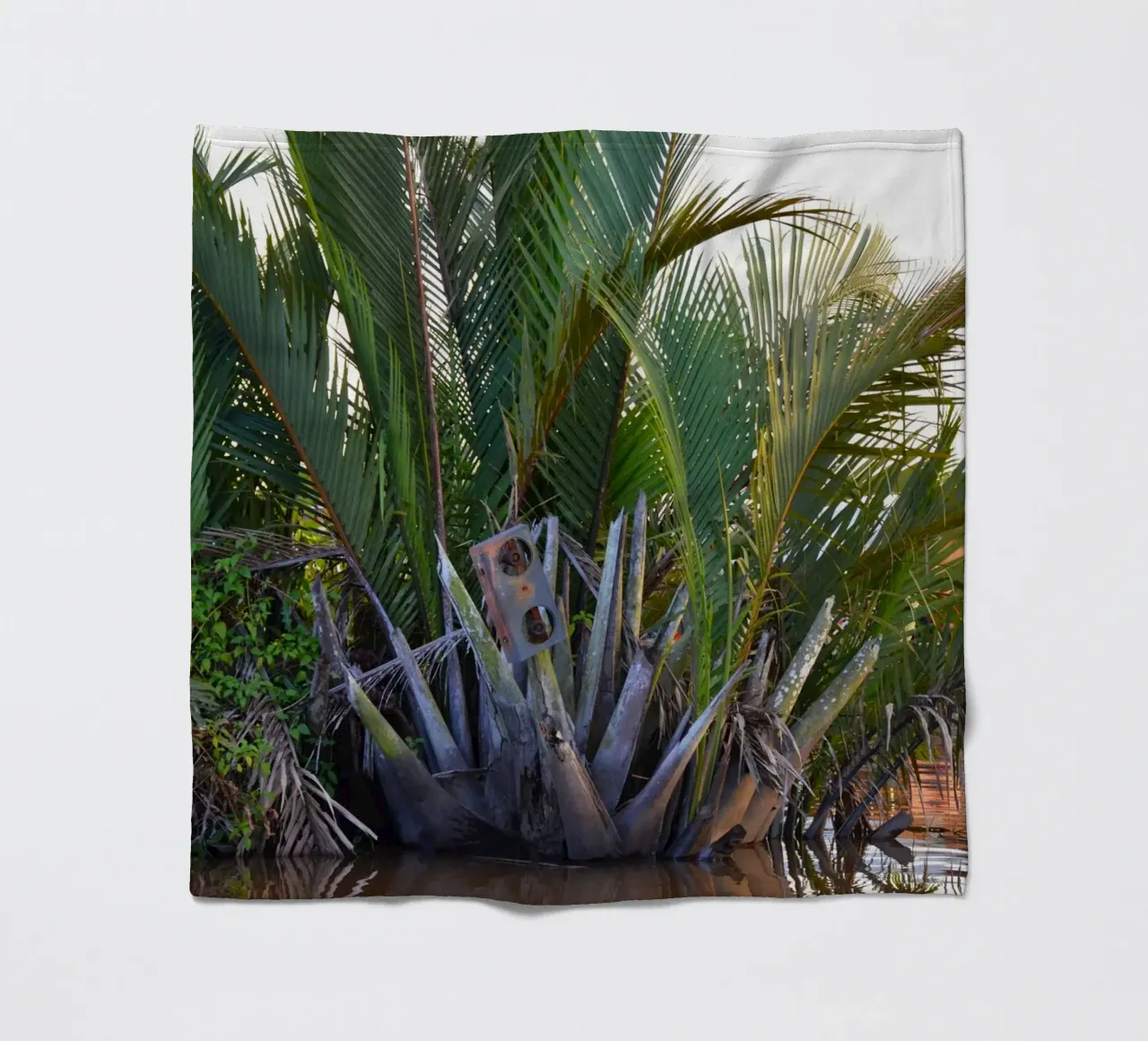 Speaker caught in Nipa Palm in the Klias Peninsula fleece blanket by byrieneke
