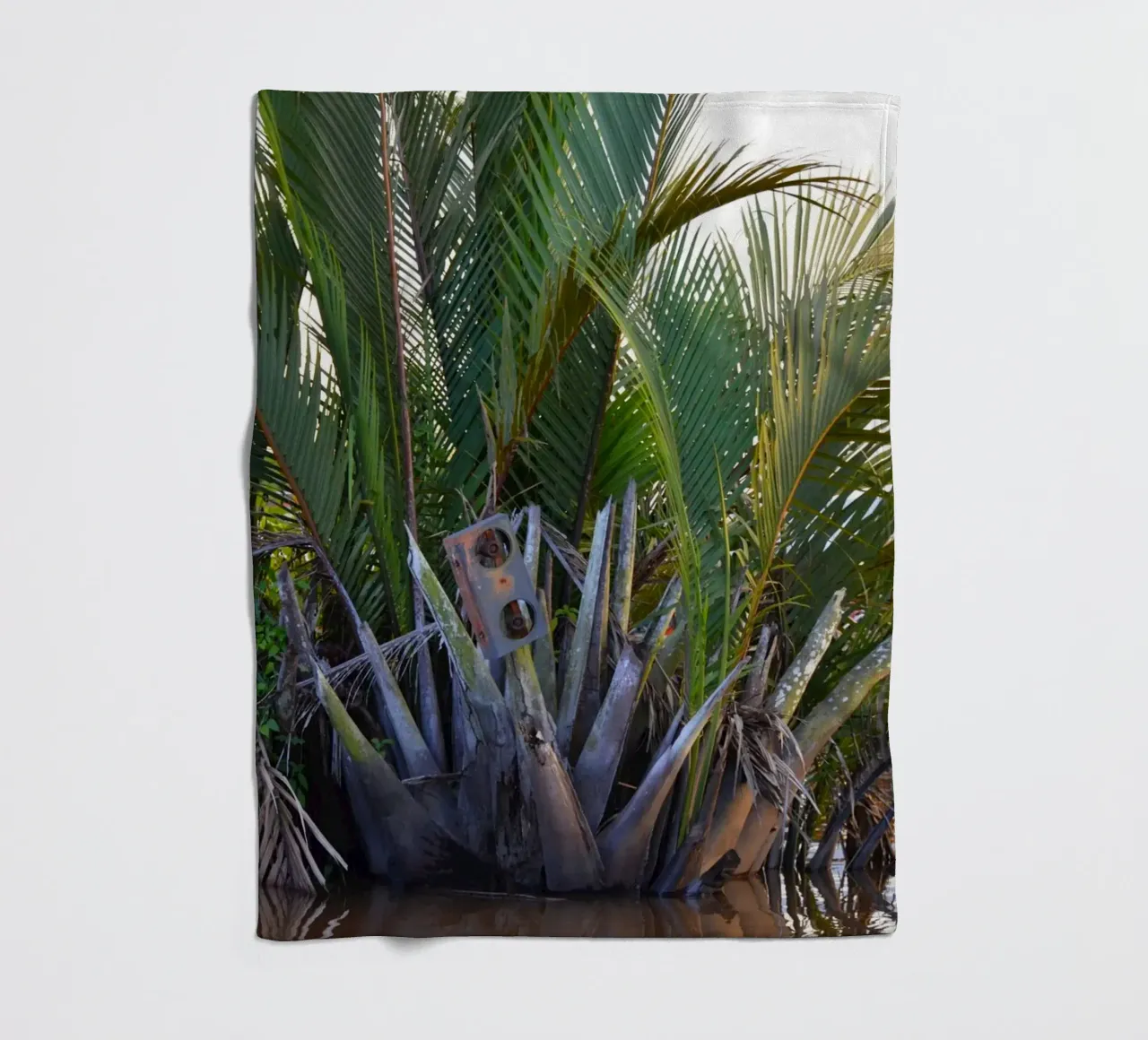 Speaker caught in Nipa Palm in the Klias Peninsula fleece blanket by byrieneke